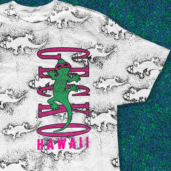 Original Gecko Shadow All Over White Tee