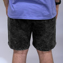 1980's Surfer Style Black Acid Wash Cotton Shorts