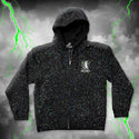 Space Gecko Limited Edition Glow In The Dark Splatter Zip Hoodie