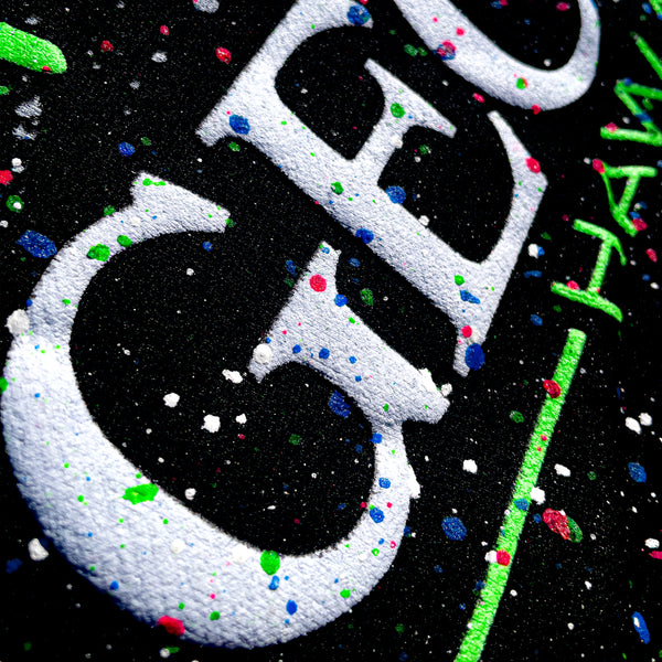 Space Gecko Limited Edition Glow In The Dark Splatter Zip Hoodie