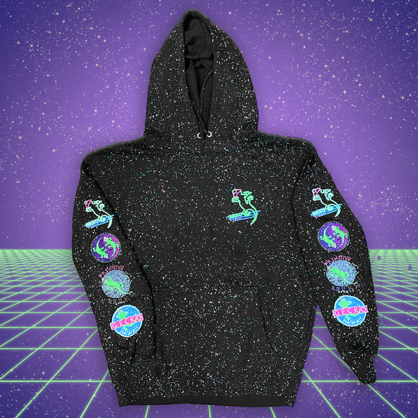 Gecko Four LoGo Glow-In-The-Dark Splatter Hoodie- Limited Edition
