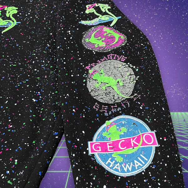 Gecko Four LoGo Glow-In-The-Dark Splatter Hoodie- Limited Edition
