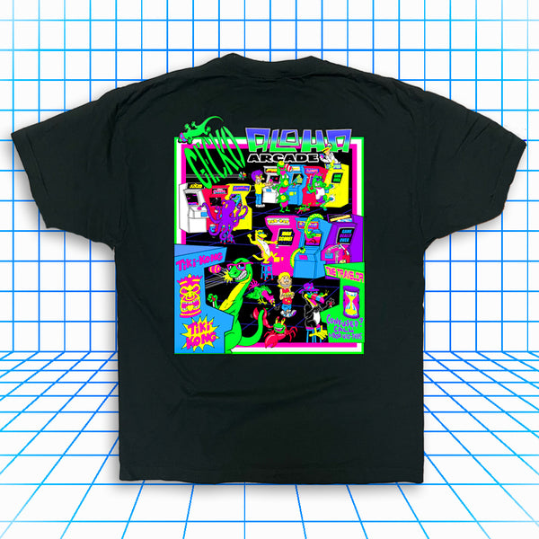 Aloha Arcade Black Tee - Gecko X Nazar 4