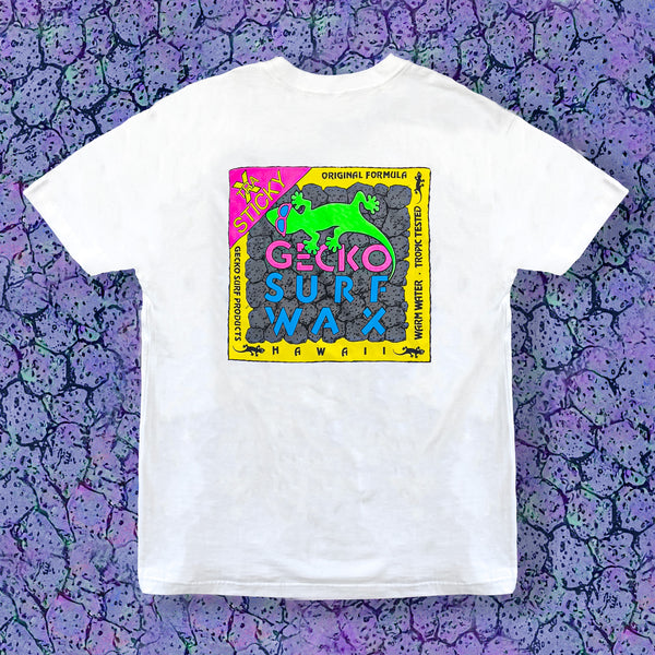 1988 Gecko Surf Wax - Original White Tee