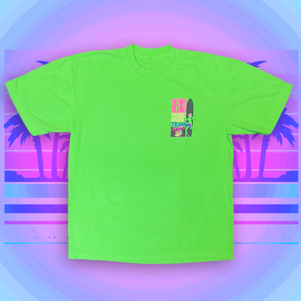 Gecko Surf Team 1989 Neon Green (Single Stitch)