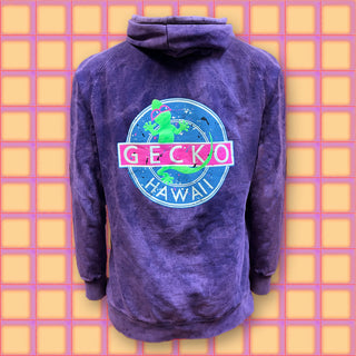 Gecko Vinyl Purple Acid Wash Hoodie