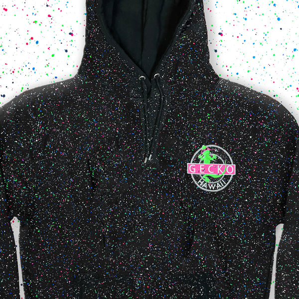 Glow In The Dark Splatter Gecko Vinyl Hoodie
