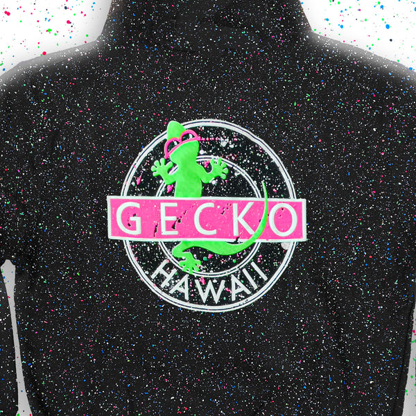 Glow In The Dark Splatter Gecko Vinyl Hoodie