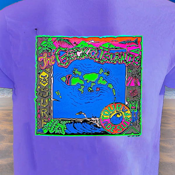Wild Gecko Islands - Hyper Flash Color Change Purple to Pink T-Shirt