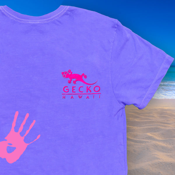 Wild Gecko Islands - Hyper Flash Color Change Purple to Pink T-Shirt