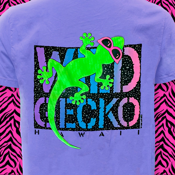 Wild Gecko 1990 - Hyper Flash Color Change Purple to Pink T-Shirt