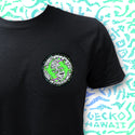 Gecko Swirl V2 - Black Cotton Tee
