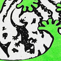 Gecko Swirl V2 - Black Cotton Tee