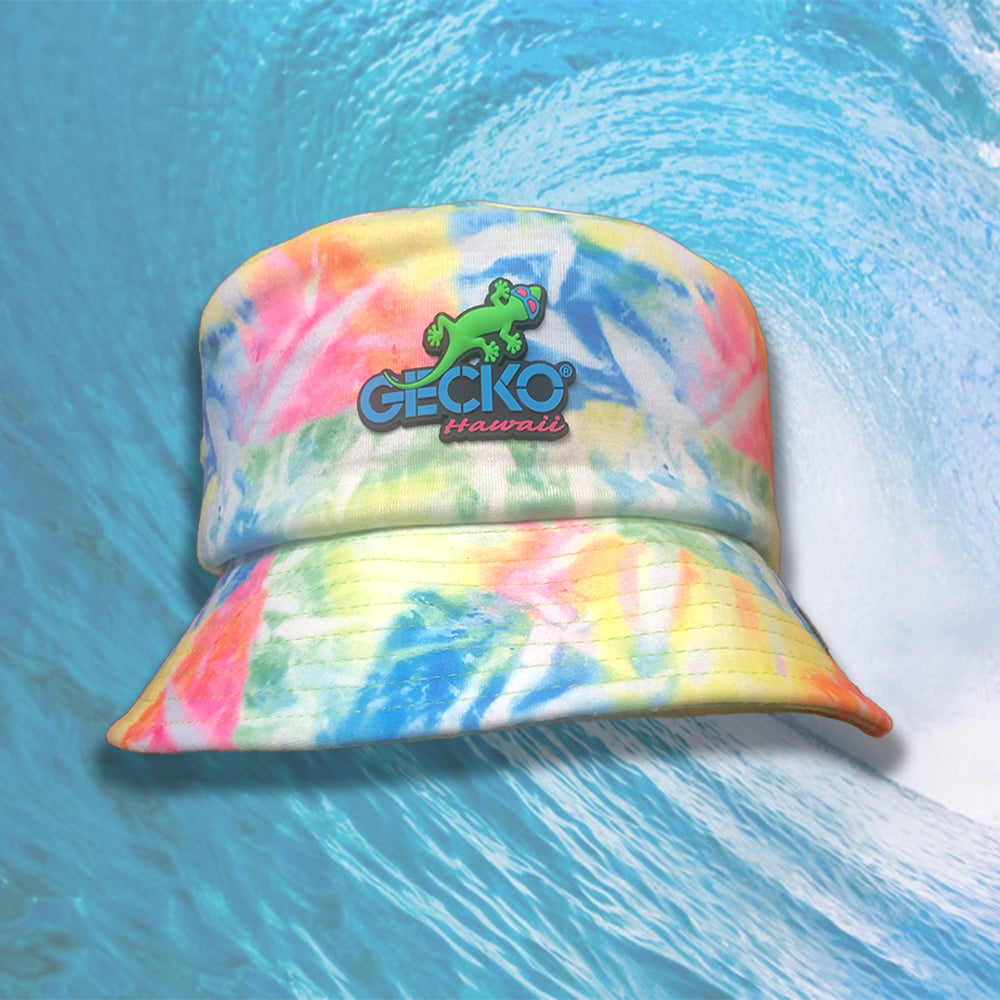 Dalix Lilac Cat Bucket Hat Tie Dye Green / Large