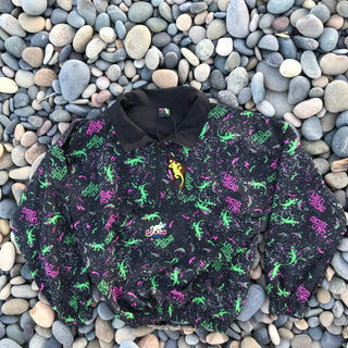 Gecko Neon Splatter Windbreaker Black