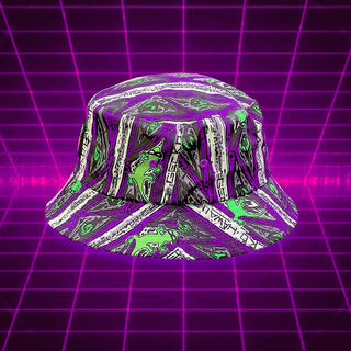 Gecko Purple Stripe Bucket Hat