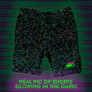 Black GITD (Glow In The Dark) SPLATTER Shorts