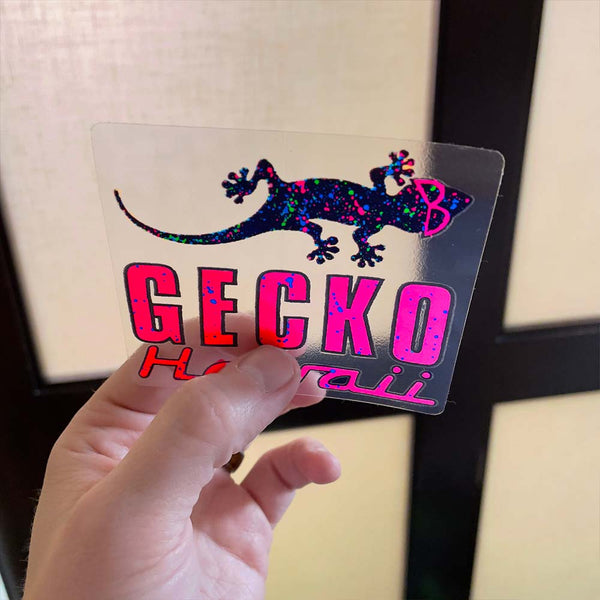5-PACK Gecko 1980s Fluorescent Collector's Sticker