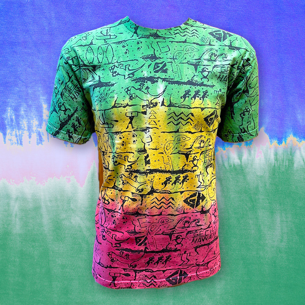 Neon Rainbow Tie Dye Black Light Glow in The Dark Shirt