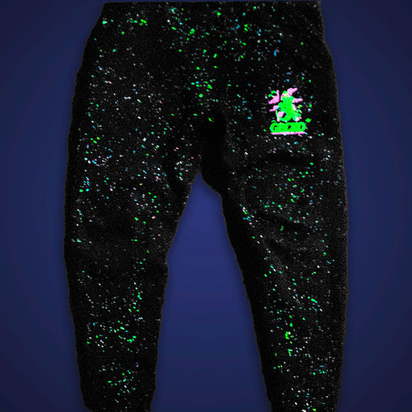 Glow-In-The-Dark SPLATTER Space Gecko Joggers