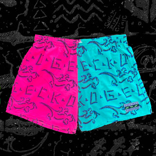 Original Neon Mint/Pink Split Petro Volley Shorts