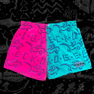 Original Neon Mint/Pink Split Petro Volley Shorts