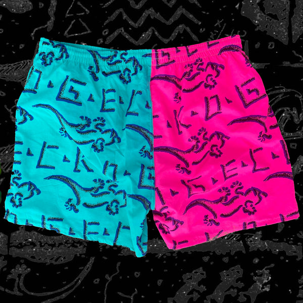 Original Neon Mint/Pink Split Petro Volley Shorts
