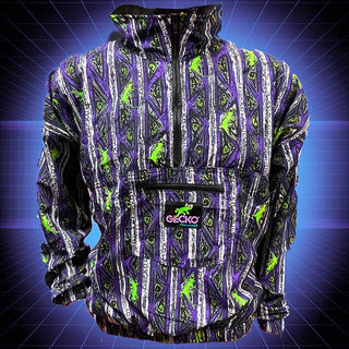 Gecko Purple Stripe Windbreaker