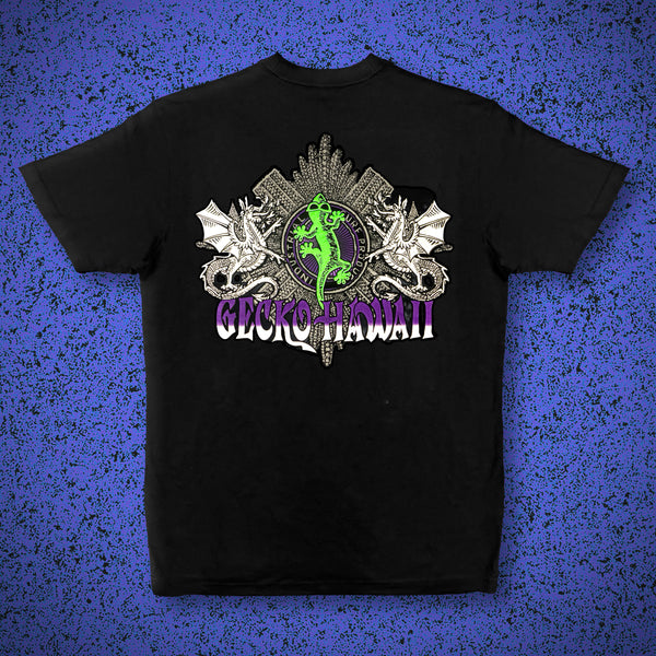 1996 Gecko Double Dragon Black Tee