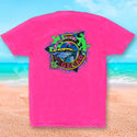 1987 Hot Pink Adventure Gecko Neon Pigment Tee