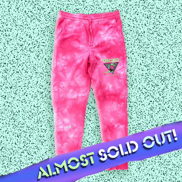 Gecko In Paradise Pink Tie Dye Sweats