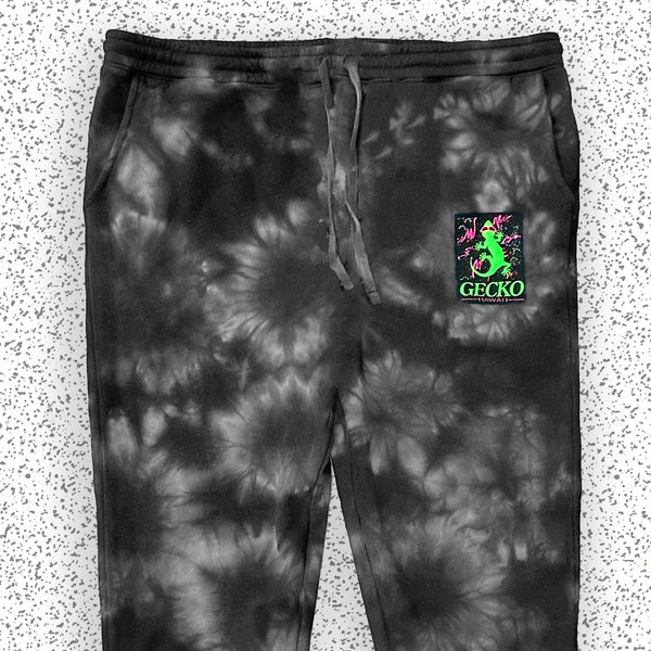 Space Gecko Sweats - Black Tie Dye