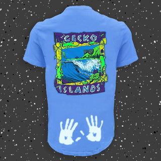 1988 Gecko Islands Re-Issue HYPER Blue Tee