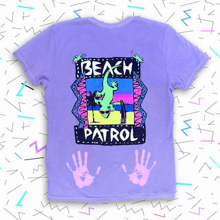 Gecko Beach Patrol - Purple-to-Pink Hyper Tee