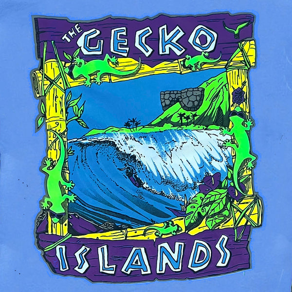 1988 Gecko Islands Re-Issue HYPER Blue Tee