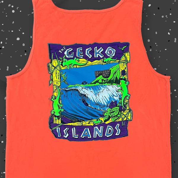 1988 The Gecko Islands Re-Issue - Neon Orange Rad Tank