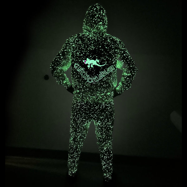 Gecko Space Dust Glow-In-The-Dark Limited Edition Splatter Hoodie