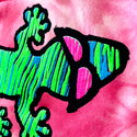 Gecko High Lighter - Neon Pink Tie Dye Hoodie