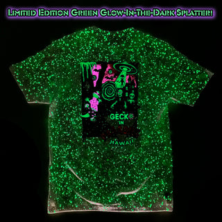 Secret Gecko Para-Dies Glow In The Dark Splatter Halloween Tee