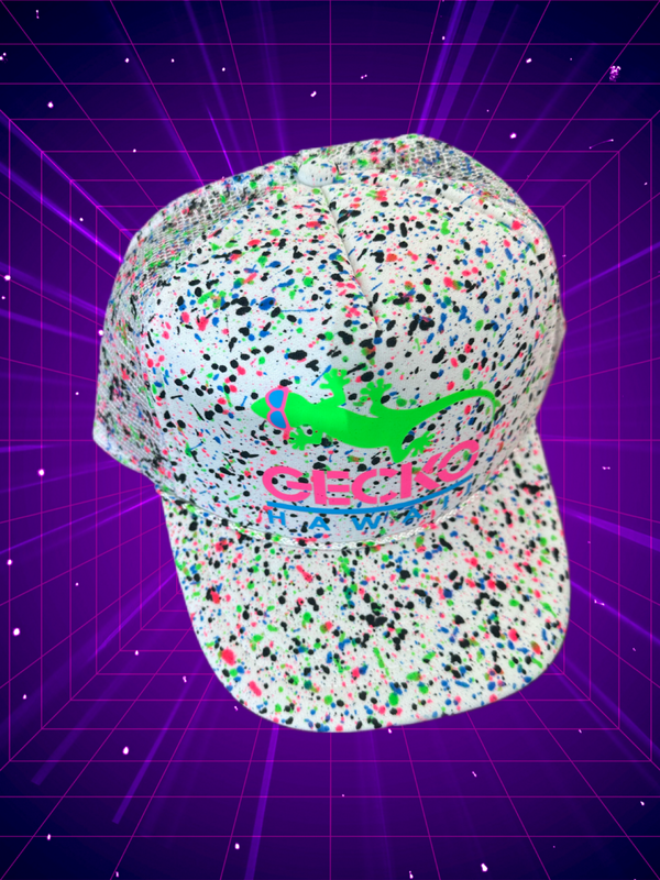 KIDS Glow-In-The-Dark Splatter White Trucker Hat (LIMITED)
