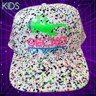 KIDS Glow-In-The-Dark Splatter White Trucker Hat (LIMITED)