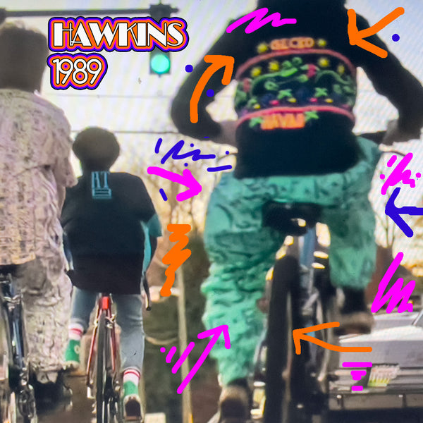 1987 Gecko Stitchwave Black Tee - Featured in Stranger Things Season 5!