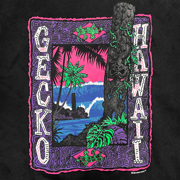 Gecko Tiki Time - Black Hoodie