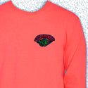 Gecko Tiki Time - 1980s Neon Coral Long Sleeve Tee