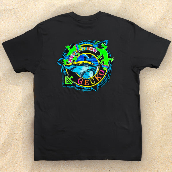 Adventure Gecko '87 Black T-Shirt Re-Issue