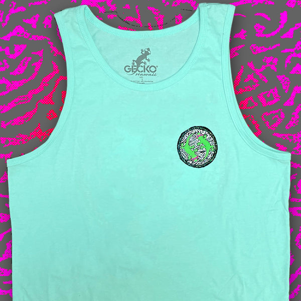Maui Swirl Tank - Neon Bermuda Blue