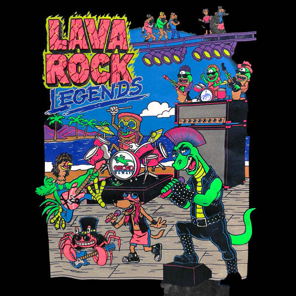 Lava Rock Legends Black Tee - Gecko X Nazar