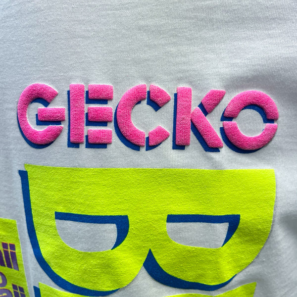 Gecko Postcard '89 - White Tee