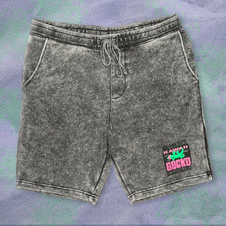 Gecko Bootleg Stone Acid Wash Fleece Shorts