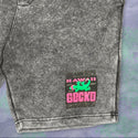 Gecko Bootleg Stone Acid Wash Fleece Shorts